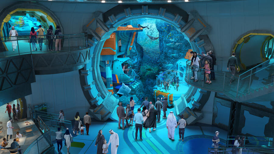 "سي وورلد جزيرة ياس، أبوظبي" تكشف عن لوحة إعلانية ثلاثية الأبعاد  في منطقة "جيه بي آر" في دبي