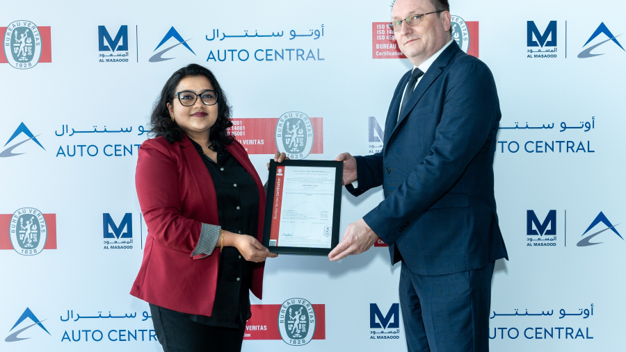 أوتو سنترال" التابع لـ"مجموعة المسعود" يحقق إنجازاً استثنائياً بحصوله على شهادات آيزو "9001" و"14001" و"45001" من "بيرو فيريتاس
