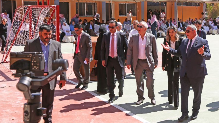 الملكية الأردنية تفتتح مدرسة أم قصير للبنين في لواء الجيزة  المجالي: الملكية الأردنية مُستمرة بأداء دورها الوطني المجتمعي 