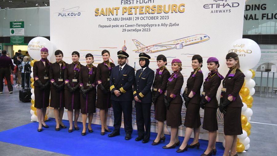 الاتحاد للطيران تنطلق برحلاتها بين أبو ظبي وسانت بطرسبرغ
