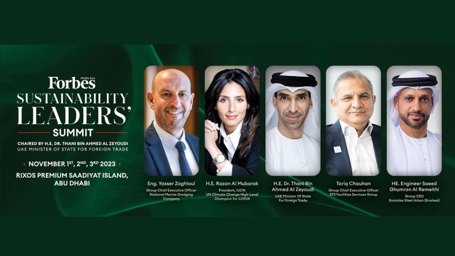  قمة فوربس الشرق الأوسط لقادة الاستدامة  تُشكل معالم أجندة الاستدامة في المنطقة قبل مؤتمر الأطراف COP28