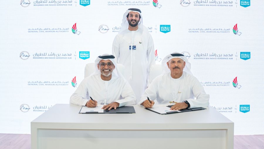 مشروع محمد بن راشد للطيران يوقع اتفاقية مع الهيئة العامة للطيران المدني لإنشاء منشأة تدريب جديدة في دبي الجنوب 