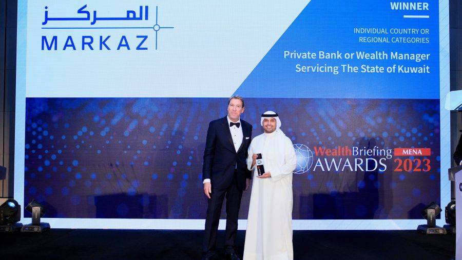 المركز يفوز بجائزة "أفضل مدير ثروات في الكويت" خلال حفل توزيع جوائز "ويلث بريفينج الشرق الأوسط وشمال أفريقيا"