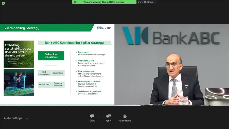 بنك ABC يستضيف اجتماع إفتراضي للمستثمرين لمناقشة النتائج المالية والأرباح للربع الثالث من عام 2023