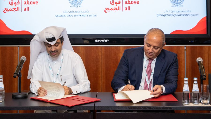 جامعة جورجتاون في قطر ومؤسسة التعليم فوق الجميع توقعان اتفاقية لتعزيز التعاون في مجال التعليم والبحث العلمي