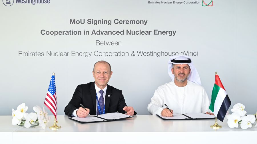 مؤسسة الإمارات للطاقة النووية و"وستنغهاوس" تتعاونان  في تطوير تكنولوجيا المفاعلات المتقدمة