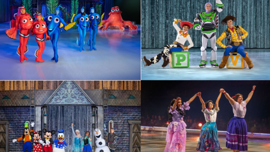 Disney On Ice presents "Let's Celebrate" offers the ultimate journey down memory lane with Mickey Mouse, alongside beloved Disney favorites both classic and NEW!