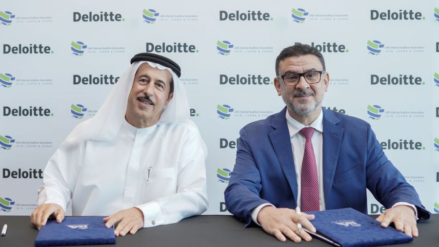 Deloitte Middle East and UAE Internal Auditors Association sign MOU at The Audit Summit in Abu Dhabi