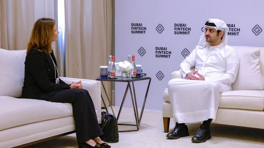 Maktoum bin Mohammed engages with global policy makers and financial industry leaders at the second Dubai FinTech Summit