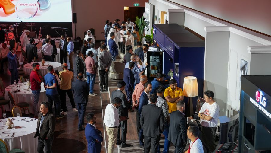 Crowds at LG Life's Good event Qatar