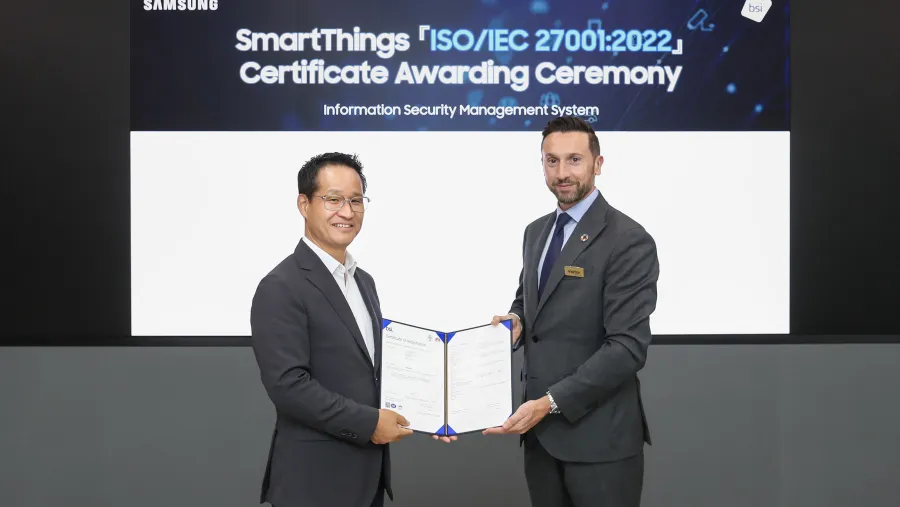سامسونج تحرز اعترافاً عالمياً بأمن منصتها الرقمية "SmartThings" من خلال حصولها على شهادة "الآيزو" 27001