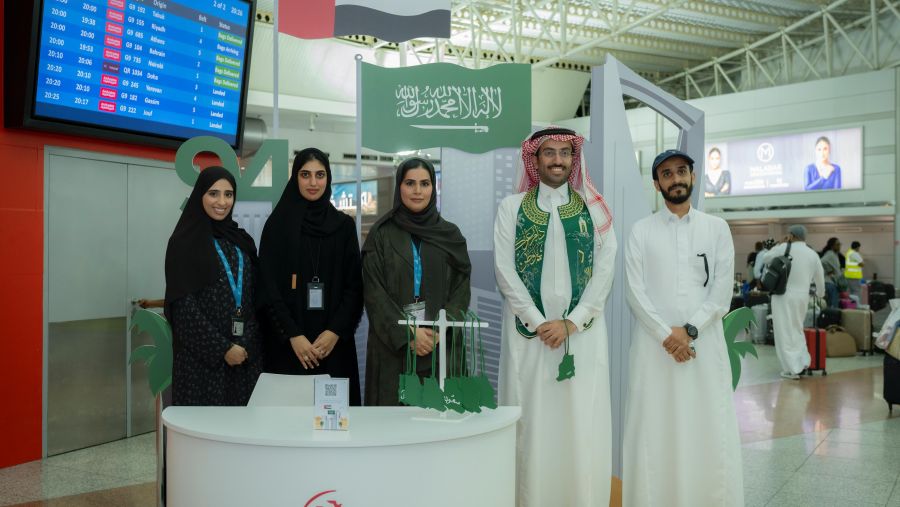 مطار الشارقة يحتفي باليوم الوطني السعودي الـ94 