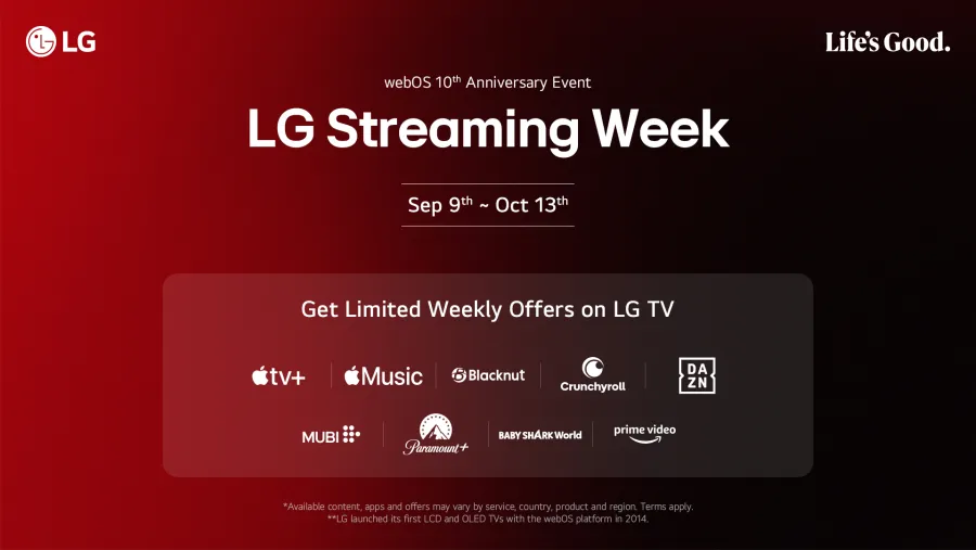 "إل جي" تطلق حملة LG STREAMING WEEK احتفاءً بمرور 10 سنوات على إطلاق نظام التشغيل webOS