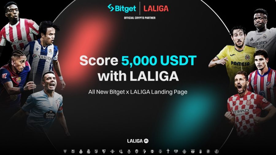 Bitget × لا ليجا: لعبة تيكي تاكا بين كرة القدم والعملات الرقمية مع مكافآت بقيمة 5000 دولار أمريكي