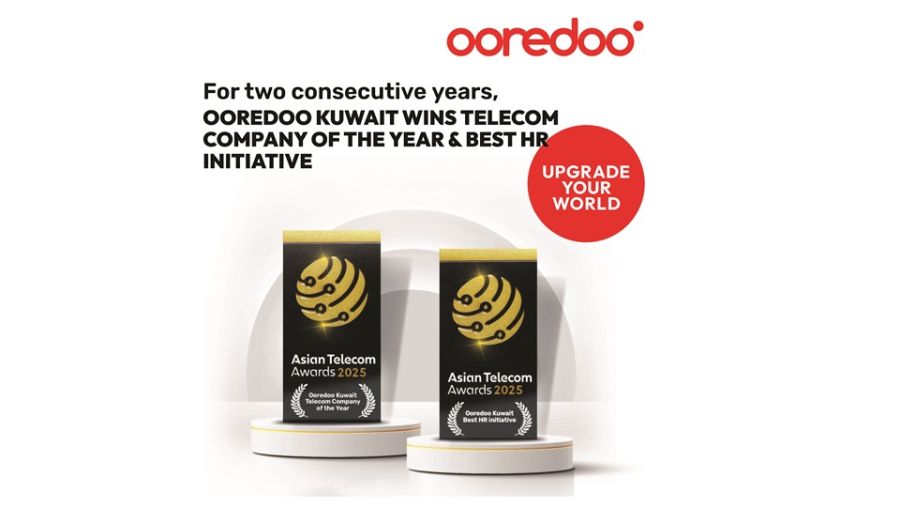 Ooredoo الكويت تحصد جائزتين مرموقتين: أفضل شركة اتصالات وأفضل موارد بشرية للعام الثاني على التوالي