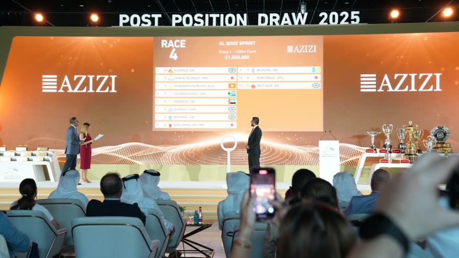 عزيزي للتطوير العقاري تنظم قرعة لتحديد مواقع انطلاق الخيول في "كأس دبي العالمي" 2025