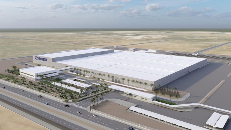 "هيونداي الشرق الأوسط لصناعة المحركات" - المشروع المشترك بين صندوق الاستثمارات العامة وشركة هيونداي موتور- تحتفل بوضع حجر الأساس