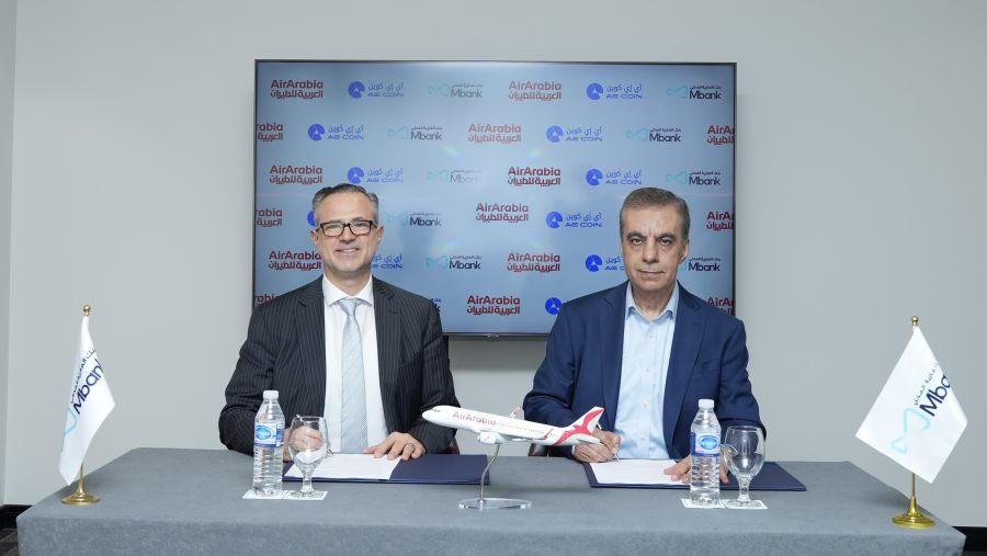  العربية للطيران و "بنك المارية المحلي" يحدثان تحولاً في مدفوعات السفر الجوي من خلال أعتماد عملة AE Coin كوسيلة دفع لحجز الرحلات