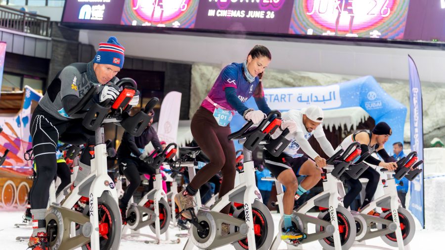 نجاح كبير لسباق "دواثلون الثلجي" الأول من نوعه في المنطقة