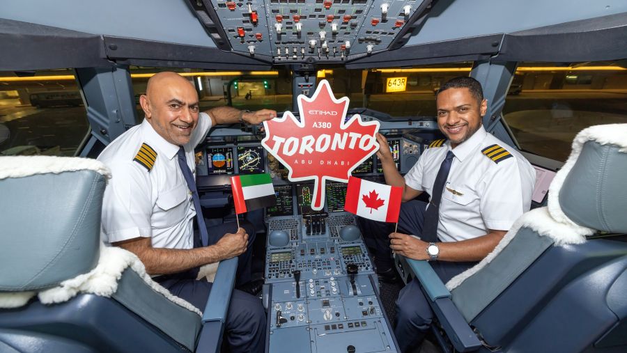 الاتحاد للطيران تشغل طائرة A380 على رحلاتها اليومية إلى تورنتو