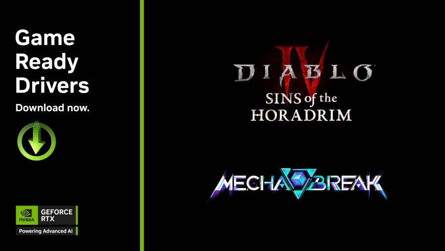 تقنية NVIDIA DLSS 4  مع ميزة توليد الإطارات المتعددة تصل الى لعبة Mecha Break و Diablo IV  والمزيد مع دعم Game Ready Driver  بتحديثات تعريفات   GeForce RTX 5050