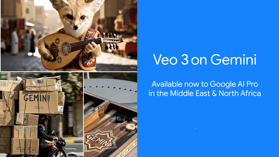 Google تطلق Veo 3 لتوليد الفيديوهات على Gemini في الشرق الأوسط وشمال أفريقيا