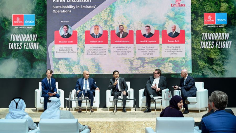 مجموعة الإمارات تستعرض مبادراتها التعاونية للاستدامة بقطاع الطيران في معرضها السنوي "انطلاقة الغد"
