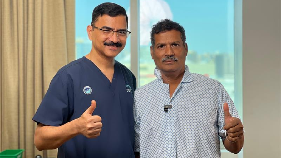 مقيم في الإمارات يبلغ من العمر 52 عاماً ينجو من إصابة قلبية نادرة تسببت في تجمع سوائل وضغط خطير على القلب في مستشفى أستر، القصيص