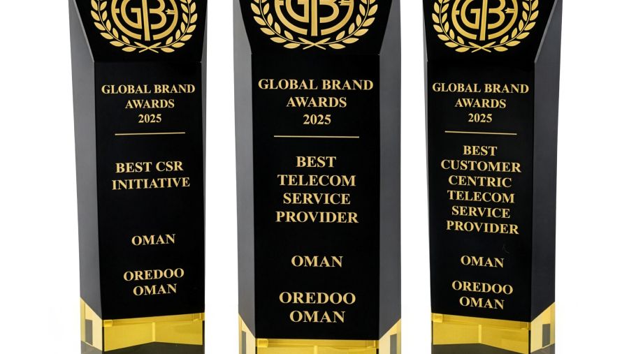 Triple Win for Ooredoo Oman at the Global Brands Magazine Awards 2025