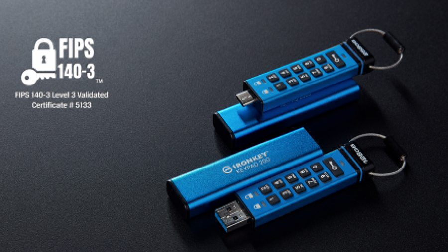 Kingston IronKey Keypad 200 Series Achieves NIST’s FIPS 140-3 Level 3 Certification 