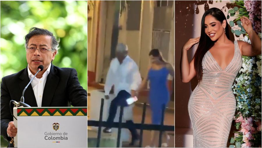 transgender model Linda Yepes and Colombian President Gustavo Petro