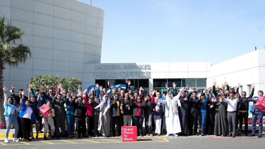 طيران الجزيرة تحصد شهادة "أفضل مكان عمل" على مستوى خمس أسواق