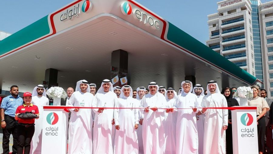 تم افتتاح محطة الخدمة الجديدة بحضور سعادة سيف حميد الفلاسي، الرئيس التنفيذي لمجموعة "اينوك"