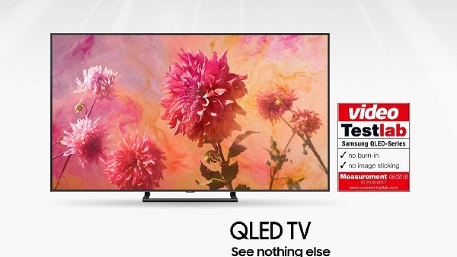 نجحت أجهزة تلفاز QLED من سامسونج باجتياز اختبار التحمل والحصول على شهادة خالٍ من التطبع والتوهج