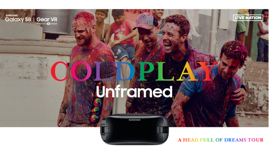 عرض فرقة الروك الشهيرة Coldplay بتقنية الواقع الافتراضيGear VR  من ملعب Soldier Field