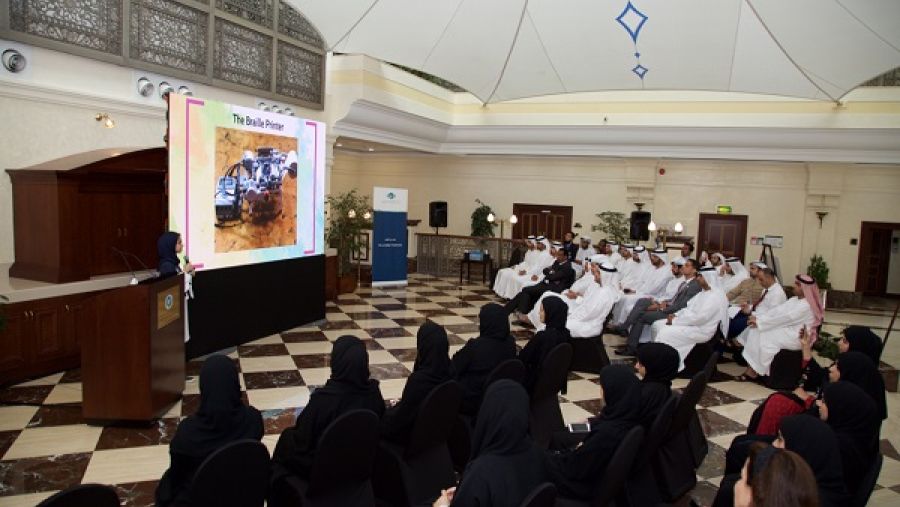 فاطمة الكعبي تتحدث عن دور اختراعاتها المبتكرة في خدمة المجتمع.