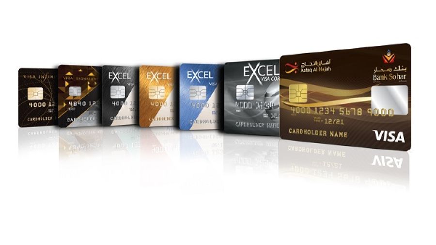 بطاقات التميز الائتمانية وبطاقات الخصم المباشر من بنك صحار.