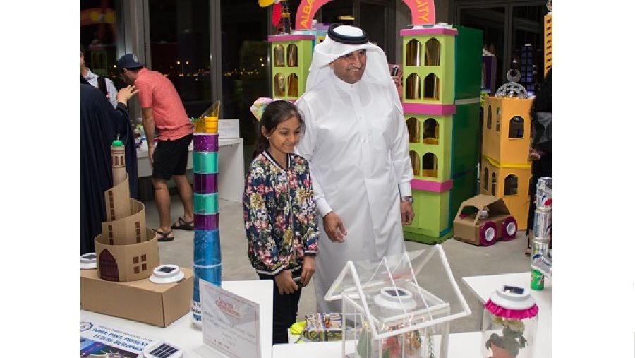 الدكتور خالد كليفيخ الهاجري، رئيس مجلس إدارة شركة قطر لتقنيات الطاقة الشمسية والرئيس التنفيذي خلال معرض جيل الشمس