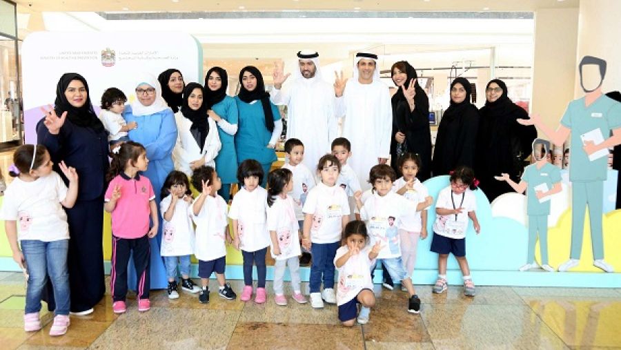خلال مراسيم إطلاق اللعبة الالكترونية في فيستفال مول بدبي.