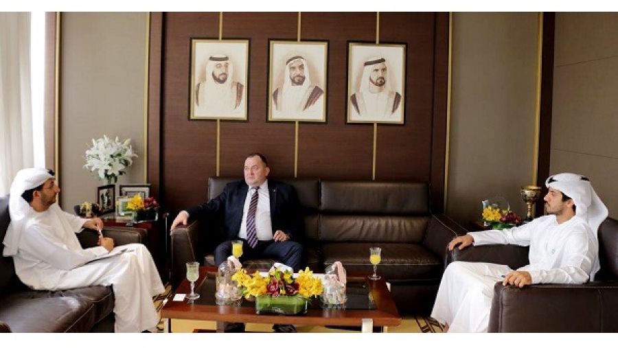 سعادة عبد الله آل صالح وكيل وزارة الاقتصاد لشؤون التجارة الخارجية مع معالي إيوري أوسوريلو وزير الدولة للزراعة والتنمية الاقليمية والبيئة بجمهورية مولدوفا.