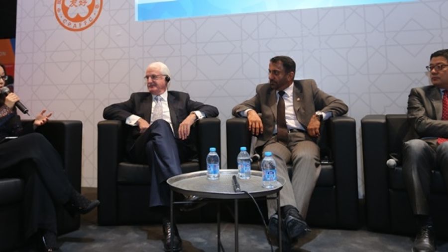 ابراهيم محمد الجناحي نائب الرئيس التنفيذي لجافزا أثناء الجلسة
