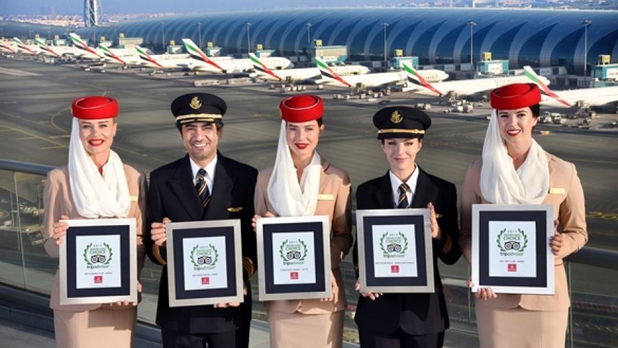 طيران الإمارات الفضل في العالم ضمن جوائز جوائز تريب أدفايزر تشويس 2017 للناقلات الجوية العالمية