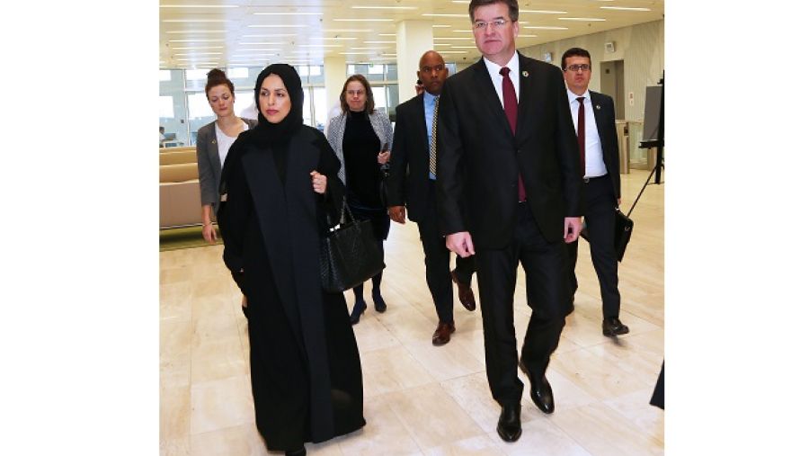 السيد ميروسلاف لايتشاك رئيس الدورة الثانية والسبعين للجمعية العامة للأمم المتحدة خلال زيارته.