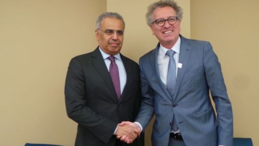 معالي عبيد حميد الطاير و بيير غرامينيا