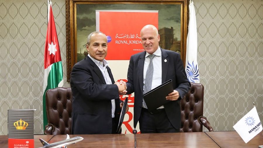 إشتملت الإتفاقية التي وقعها المدير العام والرئيس التنفيذي للملكية الأردنية ستيفان بيشلر ورئيس مجلس إدارة مجموعة المناصير المهندس زياد المناصير.