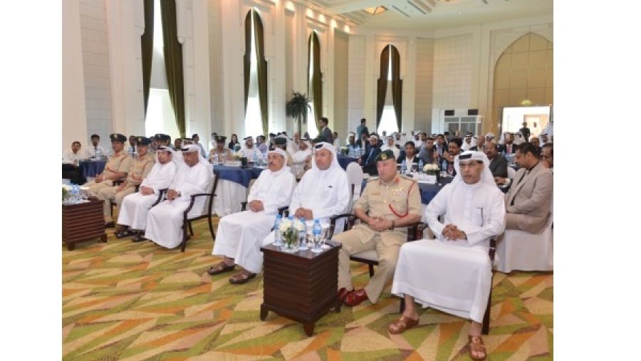 ندوة توعوية نظمتها مجموعة مؤسسات الصيرفة والتحويل المالي بالتعاون مع شرطة دبي أمس في دبي.