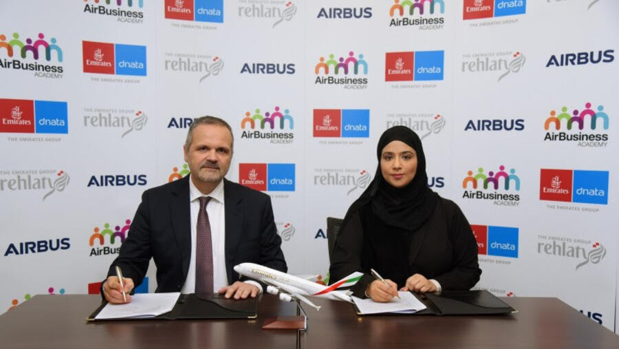 تعاون بين مجموعة الإمارات وإيرباص لتوفير برامج قيادة لمواطني الدولة
