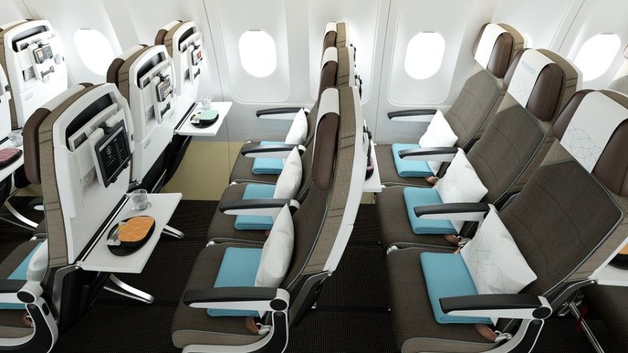  مقصورات حديثة عصرية على امتداد طائرات إبرباص A320/A321 للرحلات الإقليمية تضم مقاعد بمساحة إضافية Extra-spatial Design الجديدة الرائدة في القطاع