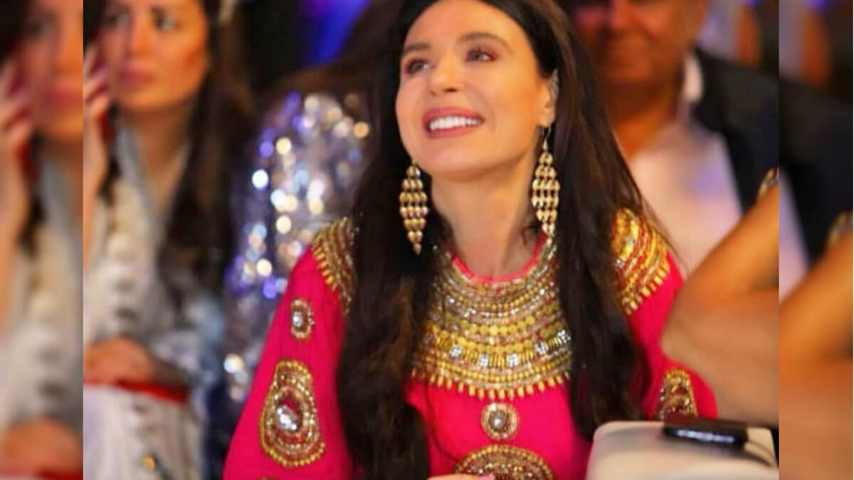 Dinas cloak at the opening of one of the Ramadan Tents