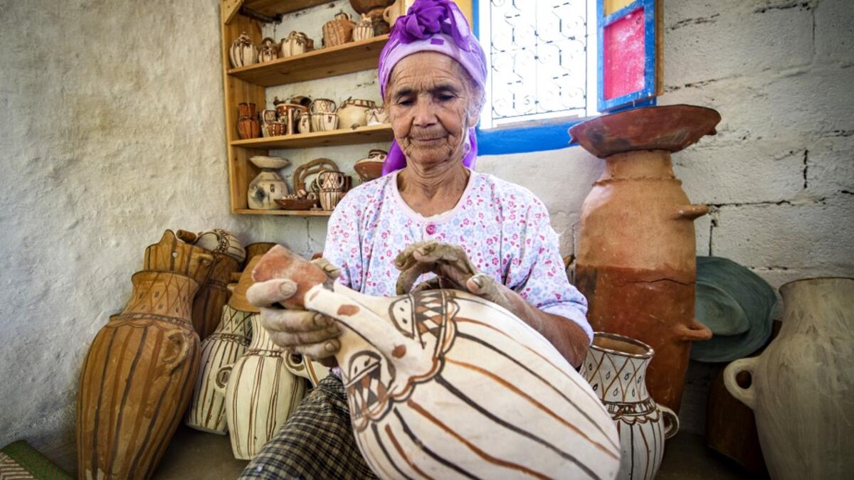 The tribe counted around 90 potters at the end of 1990s. Now, only a half-dozen remain.   FADEL SENNA / AFP